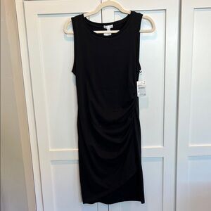 LEITH Leith Black Sleeveless Midi Dress Size M